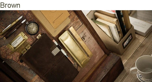 Genuine Leather Travelers Notebook Passport Personal Diary Vintage Journal Notebooks And Journals Retro Stationery Business Gift