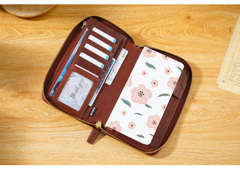 Moterm Full Grain Vegetable Tanned Cowhide Planner Zip Weeks 2.0 Cover for Hobo Weeks/ Mega Notebook Organizer Journal Diary