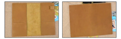 Genuine Natural Leather Cover A5 A6 B6 Journal Outdoor Travel Note Book Pen Clip Solid Retro Durable