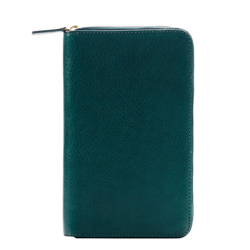 Moterm Full Grain Vegetable Tanned Cowhide Planner Zip Weeks 2.0 Cover for Hobo Weeks/ Mega Notebook Organizer Journal Diary