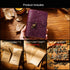 100% Genuine Leather Travel Journal Embossed Flower Cover