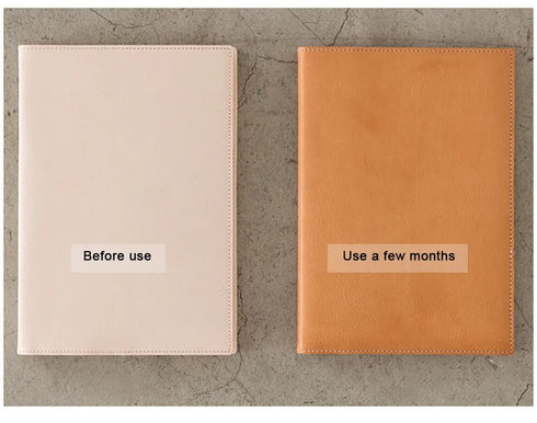 Genuine Natural Leather Cover A5 A6 B6 Journal Outdoor Travel Note Book Pen Clip Solid Retro Durable