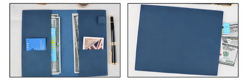 Genuine Natural Leather Cover A5 A6 B6 Journal Outdoor Travel Note Book Pen Clip Solid Retro Durable