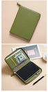Moterm Genuine Pebbled Grain Leather B6 Zip Cover with Top Pocket Cowhide Planner Zipper Notebook Organizer Agenda Journal Diary
