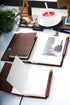 Genuine Natural Leather Cover A5 A6 B6 Journal Outdoor Travel Note Book Pen Clip Solid Retro Durable