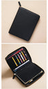 Moterm Genuine Pebbled Grain Leather B6 Zip Cover with Top Pocket Cowhide Planner Zipper Notebook Organizer Agenda Journal Diary