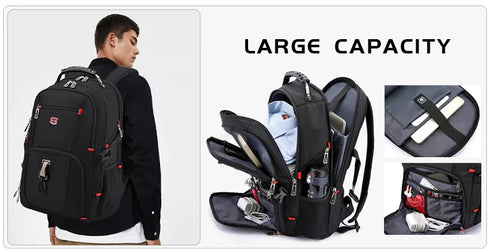 Men's Waterproof Backpack 15.6 inch Laptop computer Backpacks Swiss Travel Backpack Male Oxford Casual Schoolbag Male Mochila