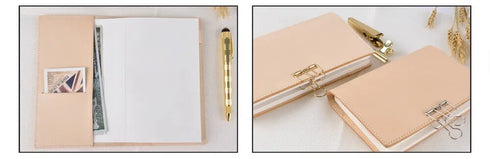 Genuine Natural Leather Cover A5 A6 B6 Journal Outdoor Travel Note Book Pen Clip Solid Retro Durable