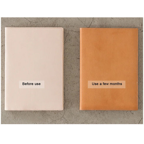 Genuine Natural Leather Cover A5 A6 B6 Journal Outdoor Travel Note Book Pen Clip Solid Retro Durable