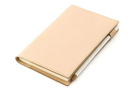 Genuine Natural Leather Cover A5 A6 B6 Journal Outdoor Travel Note Book Pen Clip Solid Retro Durable