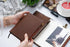 Genuine Natural Leather Cover A5 A6 B6 Journal Outdoor Travel Note Book Pen Clip Solid Retro Durable