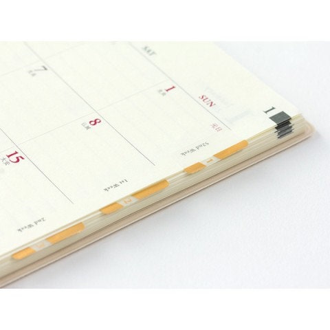 MIDORI Chiratto Index Label Months Gold Colors Planner Index Tabs Notebook Index Tabs Multi-color Index Tabs Multi-color Index Labels