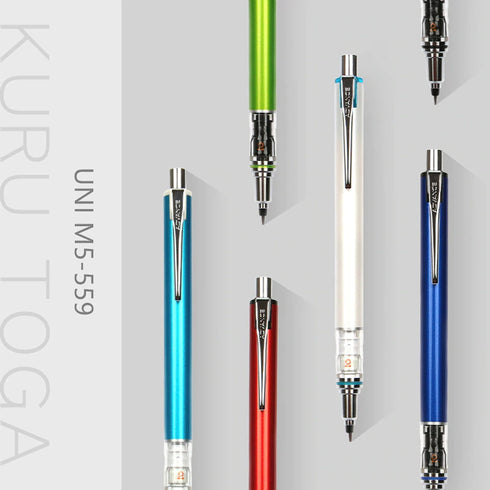 Mitsubishi NAVY M3-559 Uni Kuru Toga Kurutoga Advance 0.3mm Lead Mechanical Pencil Stay Sharp Refillable- Always Sharp - Auto-Rotates!