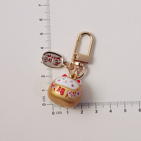 SAPPHIRE Blue JAPANESE OMAMORI Cat Kitty Planner Charm Good Luck Bell Good Luck Charm Water Tone Bell | 2 X .080 Inches