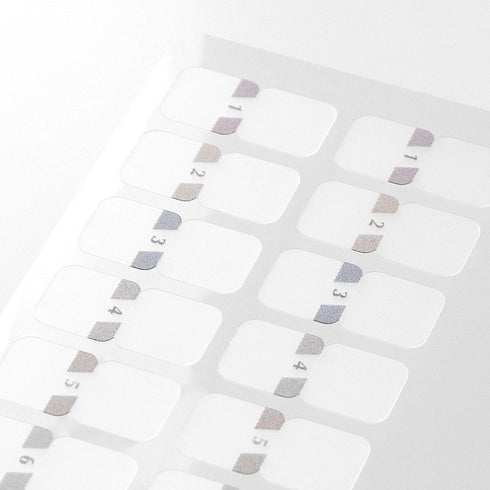 Midori Chiratto GRAY SMALL NUMBERED Index Label Colors Planner Index Tabs | 82604006