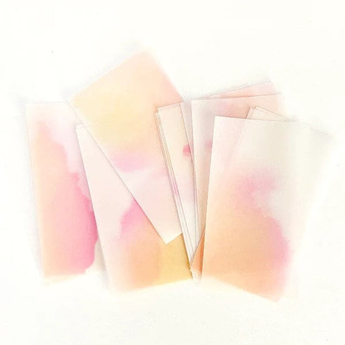 MU Lifestyle Morning GLOW Dyeing Tracing Paper Ephemera Vellum Paper Watercolor Paper Translucent Paper Planner Paper Scrapbooking | DTP-005