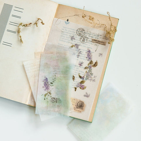 MU Lifestyle NATURE Scripting Dyeing Tracing Paper Ephemera Vellum Paper Watercolor Paper Translucent Paper Planning Paper | DTP-020