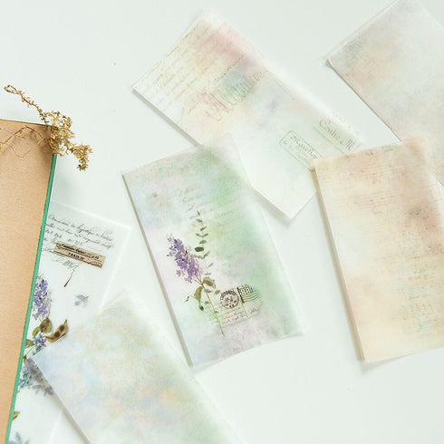 MU Lifestyle NATURE Scripting Dyeing Tracing Paper Ephemera Vellum Paper Watercolor Paper Translucent Paper Planning Paper | DTP-020