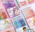 HIGH GLOSS PASTEL Languo Color Gel 6 Pen Set 0.6mm Black Out Planning Pen Set Fine Point Set | 9 Pens