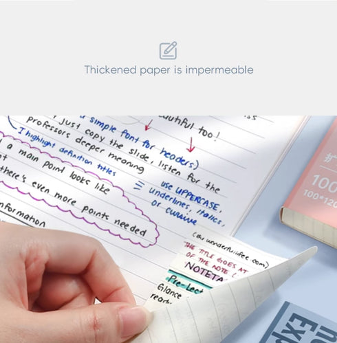 Large 5mm GRID EXPANDABLE STACKABLE Extension Vertical Sticky Notes Hidden Fold Sticky Notes Grid Sticky Notes | 100 X 150MM 100 Sheets