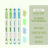 Dianshi NO SMEAR MACARON Color Highlighter Set Refillable Highlighter Set Eco-Conscious Seven Series 4 Pen Set | Ds-834