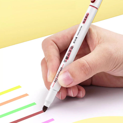 Dianshi NO SMEAR OCEAN Color Highlighter Set Refillable Highlighter Set Eco-Conscious Seven Series 4 Pen Set | Ds-834