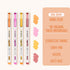 Dianshi NO SMEAR WARM Color Highlighter Set Refillable Highlighter Set Eco-Conscious Seven Series 4 Pen Set | Ds-834