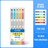 Dianshi NO SMEAR MORANDI Color Highlighter Set Refillable Highlighter Set Eco-Conscious Seven Series 4 Pen Set | Ds-834