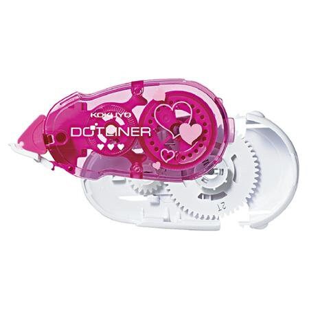 PINK HEARTS Kokuyo DOTLINER Strong Adhesion Acid-Free Refillable Glue Tape Photo Glue Acid-Free Glue | DM405-08N
