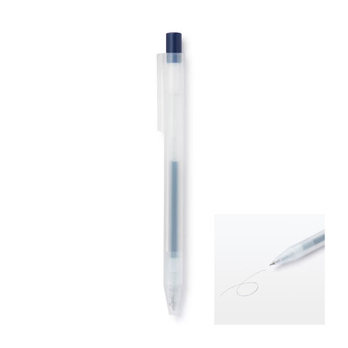 BLACK MUJI Japan Knock Gel Ink Retractable Type Ballpoint Pen 0.3mm Muji Gel Pen Smooth Gel Pen Artist Pen Anime Pen Fine Line | 0.3mm