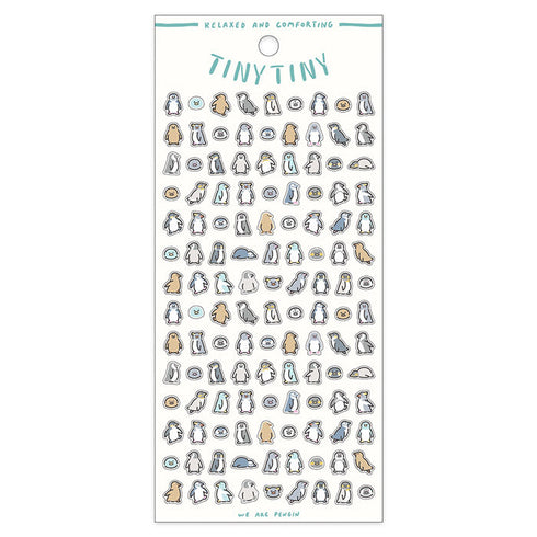 Mind Wave TINY TINY PENGUIN Stickers Penguin Stickers Sea Life Stickers Arctic Stickers Clear Stickers Seals Bujo Sticker | 81861