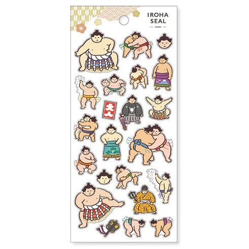 Mind Wave IROHA JAPAN CULTURE Stickers Lucky Cat Turtle Bank Mt. Fuji Parasol Clear Stickers Seals Bujo Sticker | 81869
