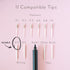 BLACK LUMOS WRITE Refillable Fineliner & Brush Pen Anodized Aluminum Fill With Your Ink Refillable 11 Tip Sizes 0.1mm To Brush Eco-Friendly