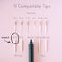 BLACK LUMOS PRO Duo-Tip Refillable Fineliner & Brush Pen Anodized Aluminum Fill With Ink Refillable 11 Tip Sizes 0.1mm To Brush Eco-Friendly