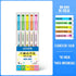 Dianshi NO SMEAR MACARON Color Highlighter Set Refillable Highlighter Set Eco-Conscious Seven Series 4 Pen Set | Ds-834