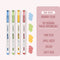 Dianshi NO SMEAR MORANDI Color Highlighter Set Refillable Highlighter Set Eco-Conscious Seven Series 4 Pen Set | Ds-834