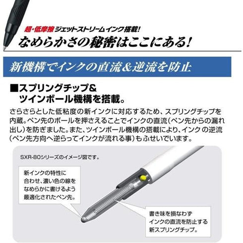 BLOOD ORANGE Uni Jetstream 0.5mm LIMITED Edition 4&1 4 Color Ballpoint Multi Pen Pencil Included Pen Body Knock Multi-Body | MSXE5-1000