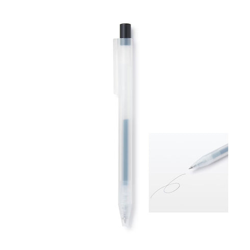 BLUE BLACK MUJI Japan Knock Gel Ink Retractable Type Ballpoint Pen 0.3mm Muji Gel Pen Smooth Gel Pen Artist Pen Anime Pen Fine Line | 0.3mm