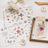 MU Lifestyle Print-On Stickers Fantasia Butterflies Garden Flowers Vernal Cosmos Rub-On Stickers Transfer Stickers Translucent Sticker | 240