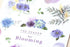 MU Lifestyle Print-On Stickers Season For Blooming Watercolor Hydrangea Purple Rub-On Stickers Transfer Stickers Translucent Sticker | 242