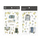 MU Lifestyle Print-On Stickers Vintage Home Vintage Doors Lenom Trees Tuscany Rub-On Stickers Transfer Stickers Translucent Sticker | 245