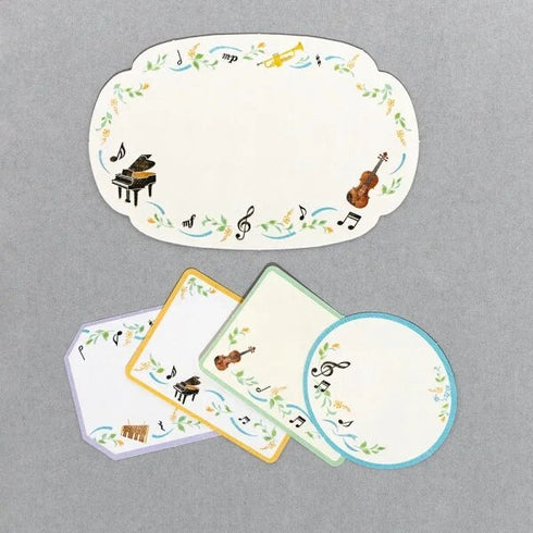 NB Co., Ltd Japan Music Border Music Label Piano Colored Paper Flake Sticker Paper Sticker Color Flake Seals Embellishment Sticker | 2564115