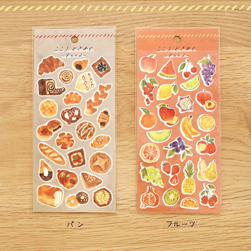 Mind Wave Food Collection Sticker FRUIT Sticker Lemon Apples Grape Peach Strawberry Banana Clear Stickers Seals Bujo Sticker | 81803
