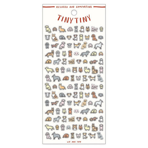 Mind Wave TINY TINY DOG Stickers Puppy Stickers Poodle Stickers Collie Stickers Terrier Stickers Clear Stickers Seals Bujo Sticker | 81860