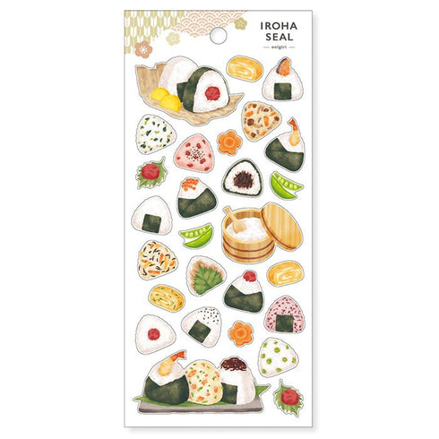Mind Wave IROHA ONIGIRI Stickers Sushi Rice Bowl Seaweed Roe Clear Stickers Seals Bujo Sticker | 81867