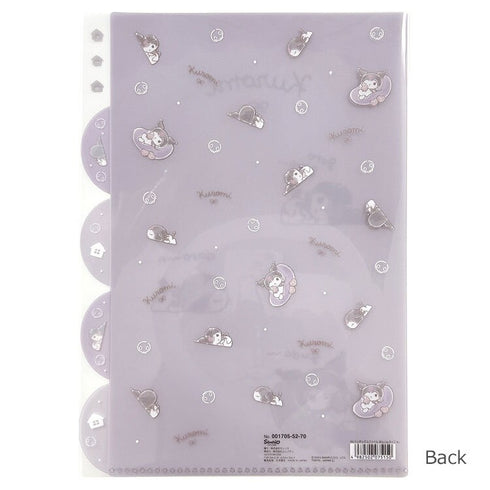 MY MELODY MPLAN & Sanrio Collab Lazy Life A4 5 Pocket Index Clear Folder Pocket Folder Paper File Folder Plastic Folder | H310 X W220
