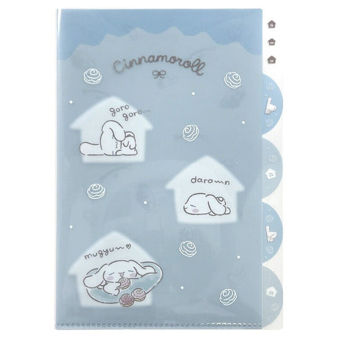 MY MELODY MPLAN & Sanrio Collab Lazy Life A4 5 Pocket Index Clear Folder Pocket Folder Paper File Folder Plastic Folder | H310 X W220
