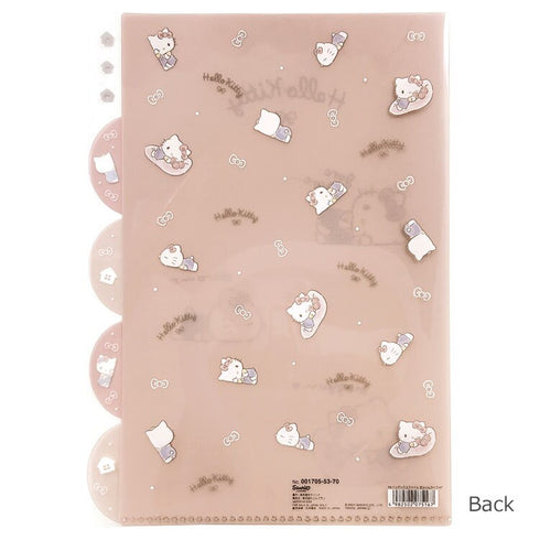 CINNAMOROLL MPLAN & Sanrio Collab Lazy Life A4 5 Pocket Index Clear Folder Pocket Folder Paper File Folder Plastic Folder | H310 X W220