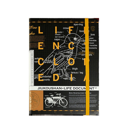 GIRL KITTEN B6 Jiukoushan Life Encyclopedia 4.5mm Grid 100gsm Notebook Lay-Flat Notebook Ink-Friendly Notebook | 128 x 182mm x 15mm