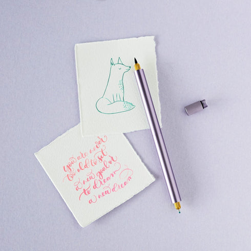 BLACK LUMOS PRO Duo-Tip Refillable Fineliner & Brush Pen Anodized Aluminum Fill With Ink Refillable 11 Tip Sizes 0.1mm To Brush Eco-Friendly